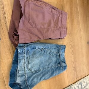 Purple and Blue Shorts Set